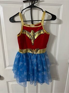 Wonder Hero Girls Red & Blue Kids Costume Dress